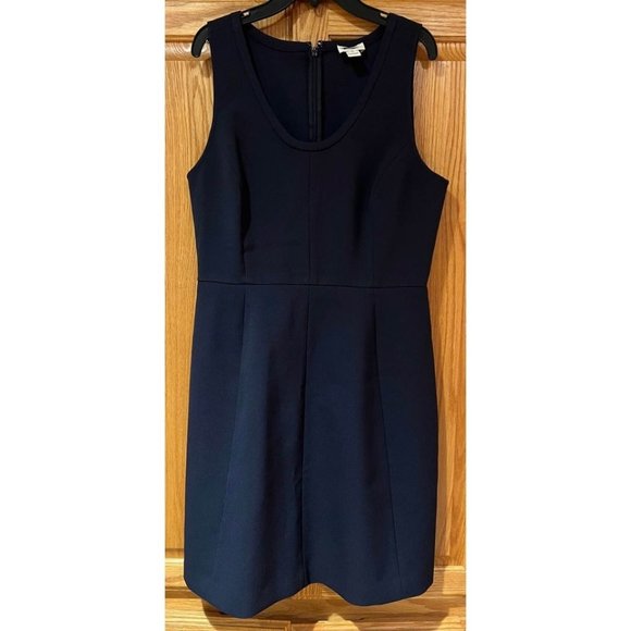 J.Crew Factory Women's Navy Blue Sleeveless A-Line Crepe Dress Size 6 - Picture 1 of 6